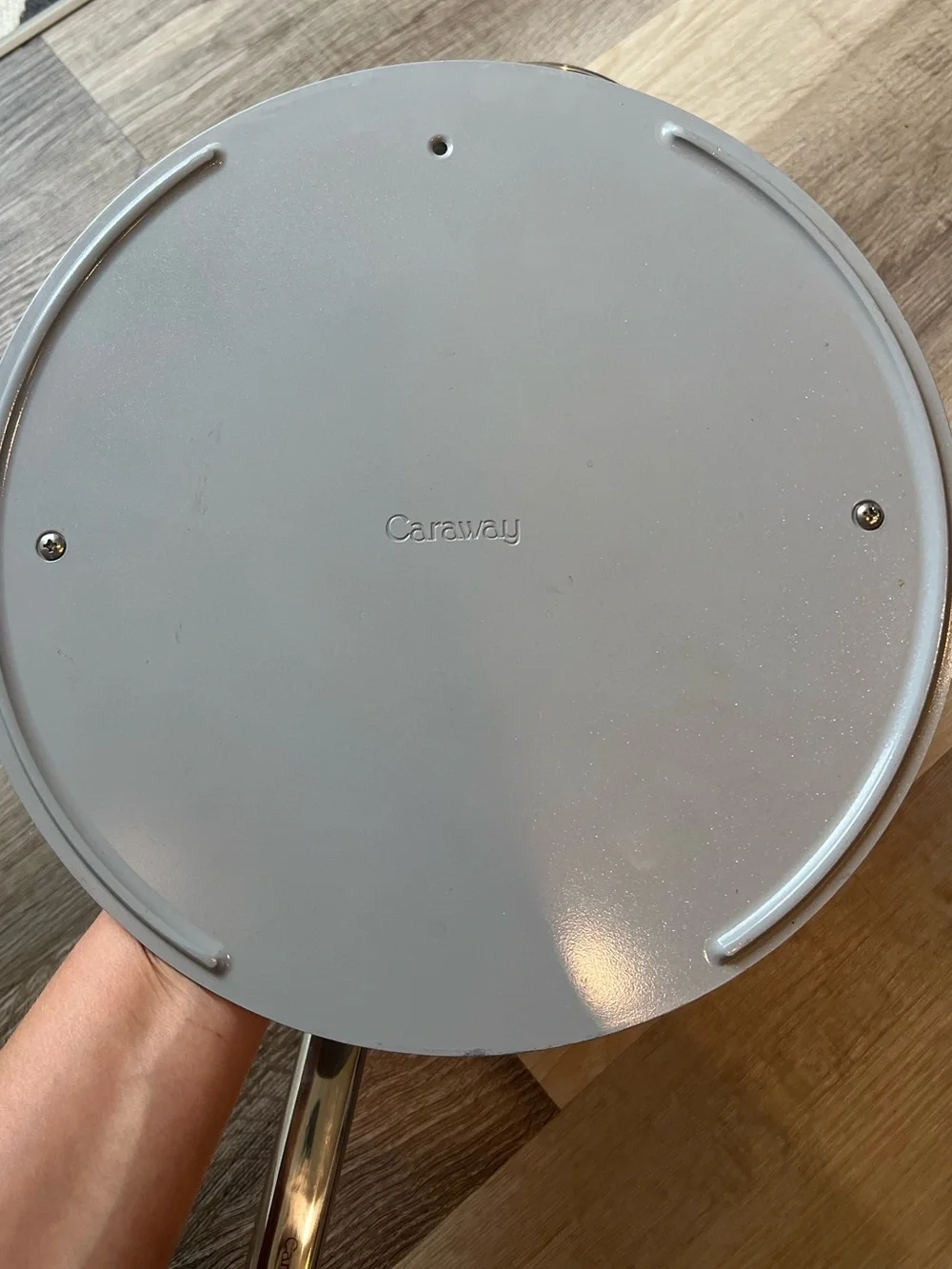 Caraway Large Fry Pan 12” with Lid Non-Stick Fry Pan Family Sized Cooking Gray